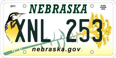 NE license plate XNL253