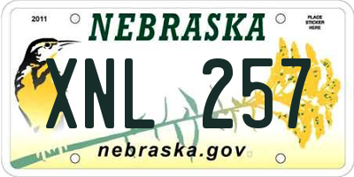 NE license plate XNL257