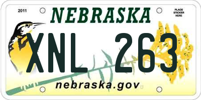 NE license plate XNL263