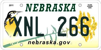 NE license plate XNL266