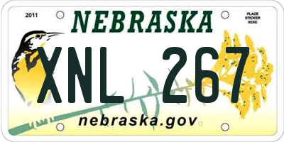 NE license plate XNL267
