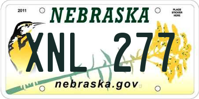 NE license plate XNL277