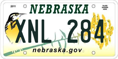 NE license plate XNL284