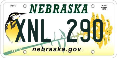 NE license plate XNL290