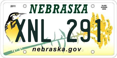 NE license plate XNL291