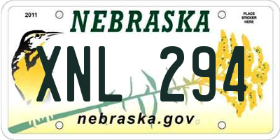 NE license plate XNL294