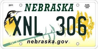 NE license plate XNL306