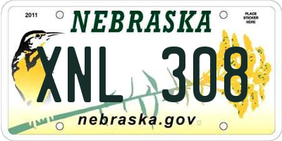 NE license plate XNL308
