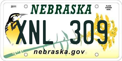 NE license plate XNL309