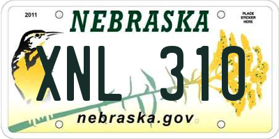 NE license plate XNL310