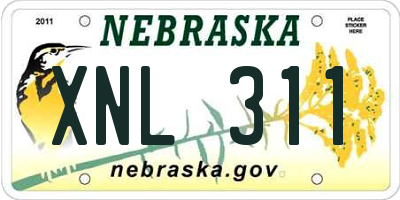 NE license plate XNL311