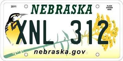 NE license plate XNL312