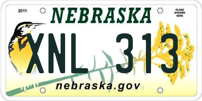 NE license plate XNL313