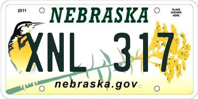 NE license plate XNL317