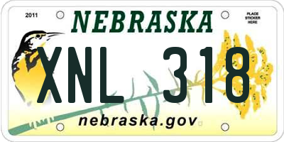 NE license plate XNL318