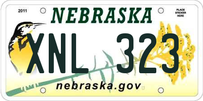 NE license plate XNL323