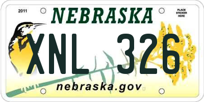 NE license plate XNL326
