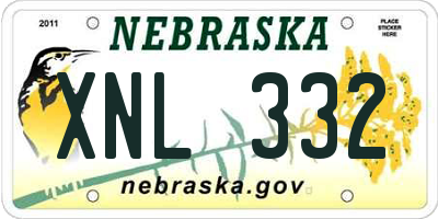 NE license plate XNL332