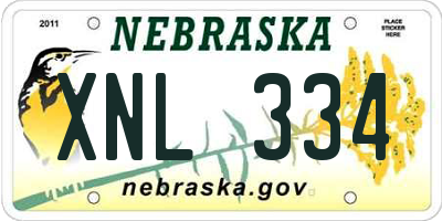NE license plate XNL334