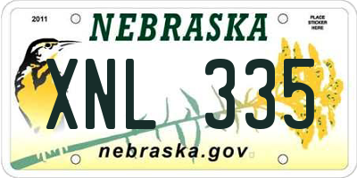 NE license plate XNL335