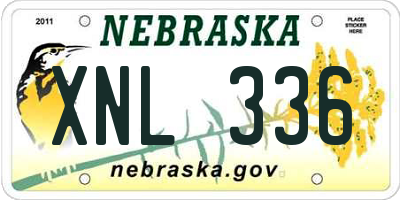 NE license plate XNL336