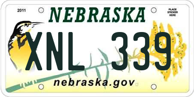 NE license plate XNL339