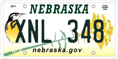 NE license plate XNL348