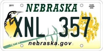 NE license plate XNL357