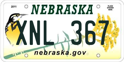NE license plate XNL367