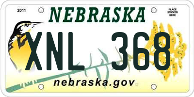 NE license plate XNL368
