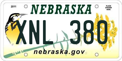 NE license plate XNL380