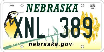 NE license plate XNL389