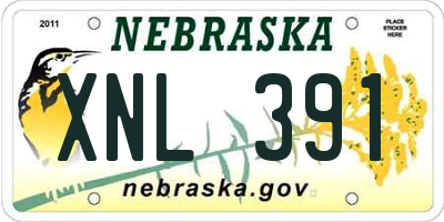 NE license plate XNL391