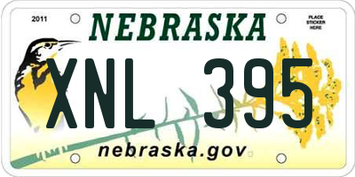 NE license plate XNL395