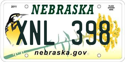 NE license plate XNL398