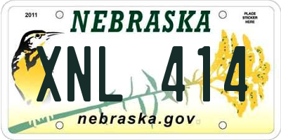 NE license plate XNL414