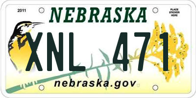 NE license plate XNL471
