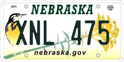 NE license plate XNL475