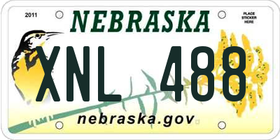 NE license plate XNL488