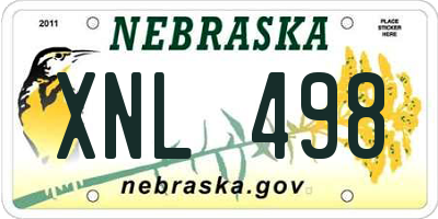 NE license plate XNL498