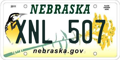 NE license plate XNL507