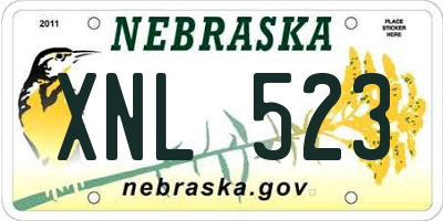 NE license plate XNL523
