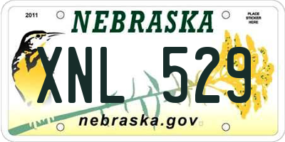 NE license plate XNL529
