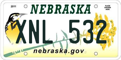 NE license plate XNL532