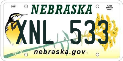 NE license plate XNL533
