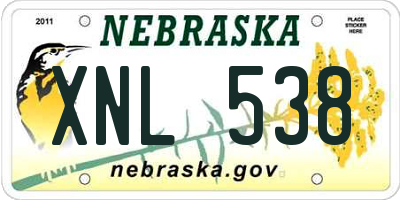 NE license plate XNL538