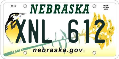 NE license plate XNL612