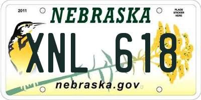 NE license plate XNL618