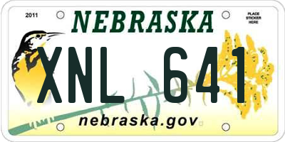 NE license plate XNL641
