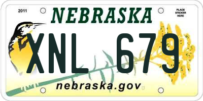 NE license plate XNL679